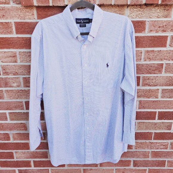 Ralph Lauren Yarmouth Button Down Shirt Men's 16.5 32/32 100% Cotton - Picture 1 of 7